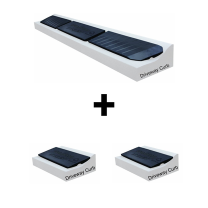 Bridjit Driveway Curb Ramp for Low Clearance Vehicles – Reduces Jarring & Scraping – Measure Before Ordering – 5 Set 20 feet