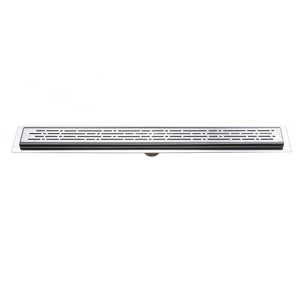 90 Inch Linear Shower Drain, Stainless Steel Brushed Nickel | SereneDrains