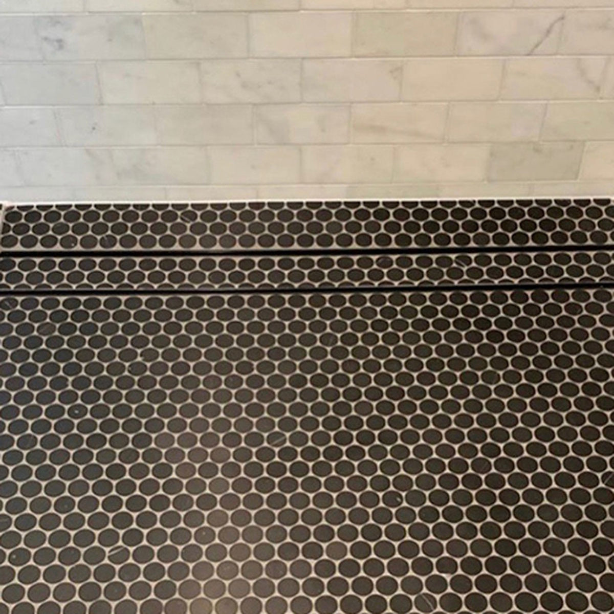 Custom Size Linear Shower Drain, Slimline Tile Insert Cover Black