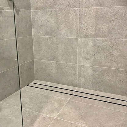 Custom Linear Shower Drain, Tile Insert Design 