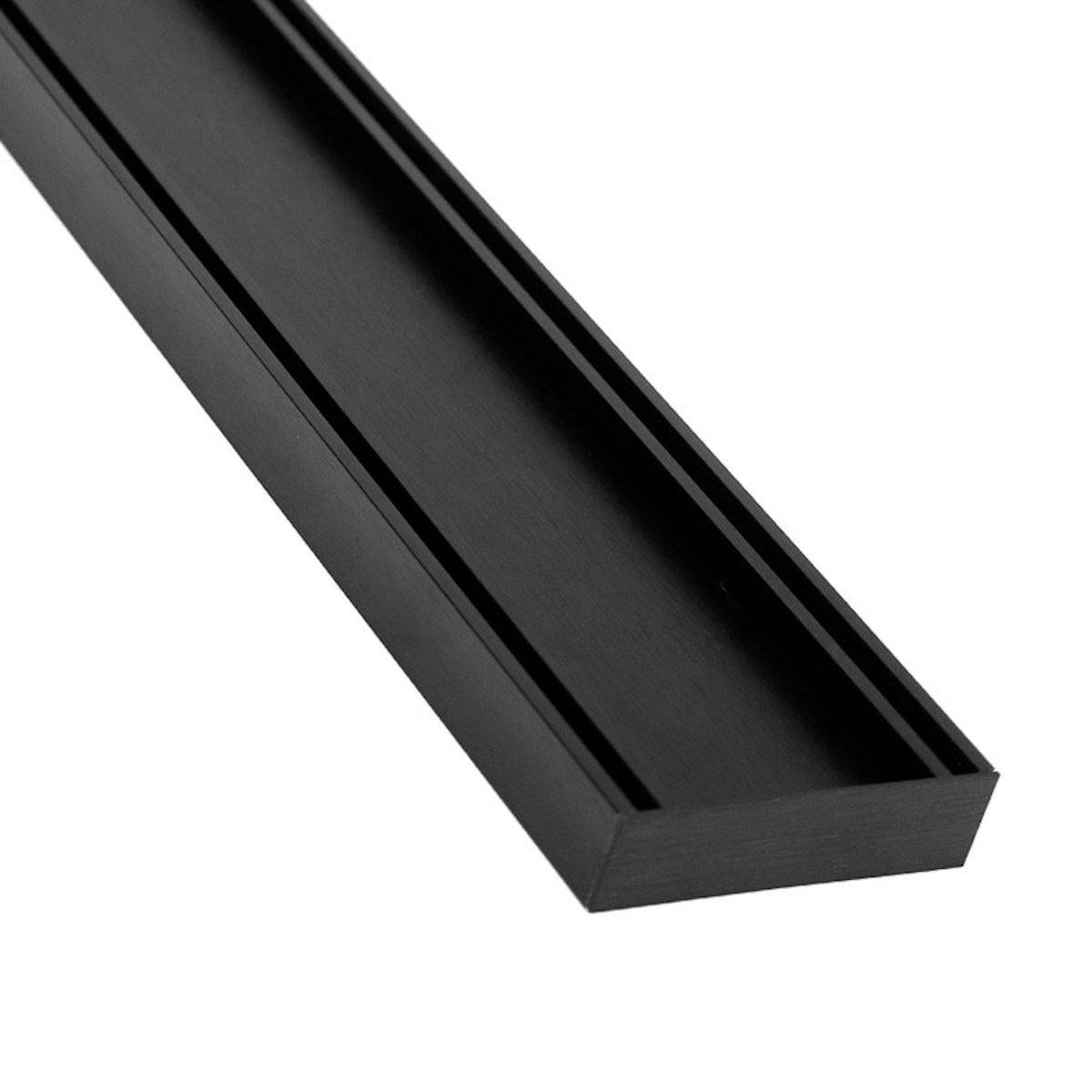 Custom Size Black Linear Shower Drain, Slimline Tile Insert Cover 