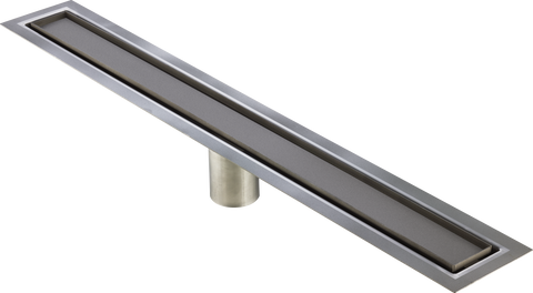 Tile-in Linear Shower Drain Brushed Stainless Steel, Drains Unlimited