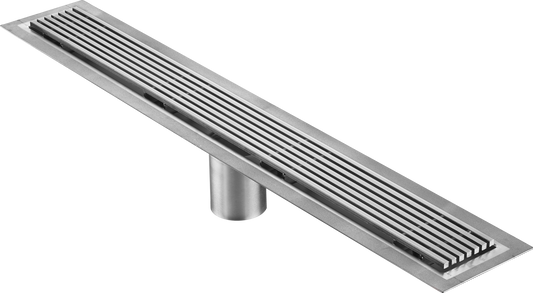 Linear Drain Wedge-wire Brushed Stainless Steel, Drains Unlimited
