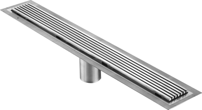 Wedge Wire Grate Linear Drain Polished Stainless Steel, Drains Unlimited
