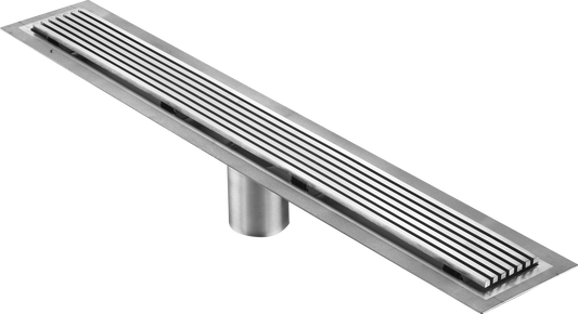 Wedge Wire Grate Linear Drain Polished Stainless Steel, Drains Unlimited