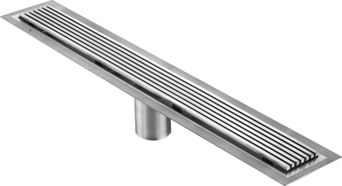 Wedge Wire Grate Linear Drain Polished Stainless Steel, Drains Unlimited