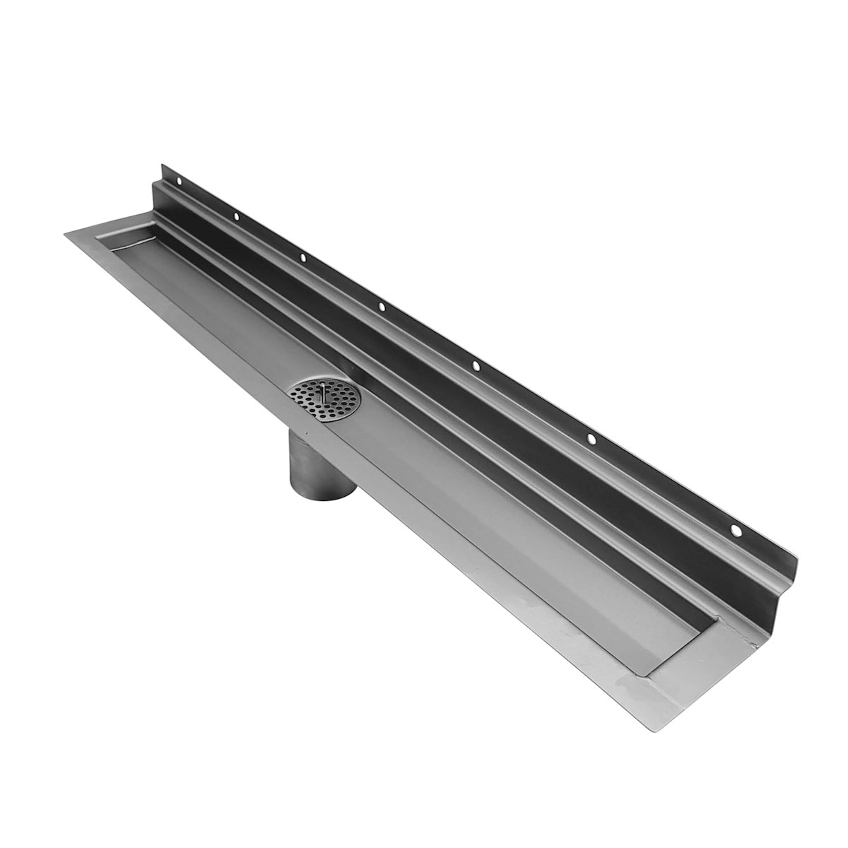 Wall Mounted Linear Drain, invisible Tile Insert Cover, Backwall Flange Only