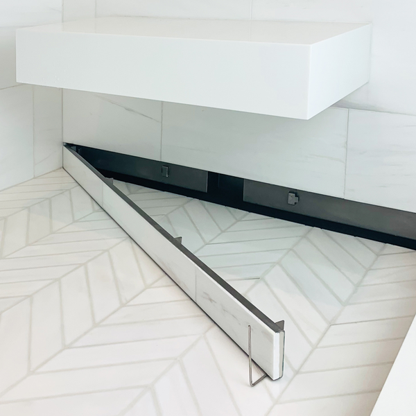 Recessed Linear Wall Drain Wall to Wall Flange Design | Drains Unlimited