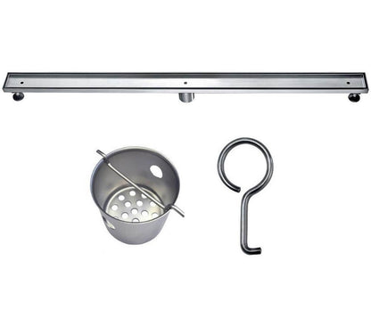 47 Inch Tile Insert Linear Drain with Adjustable Leveling Feet