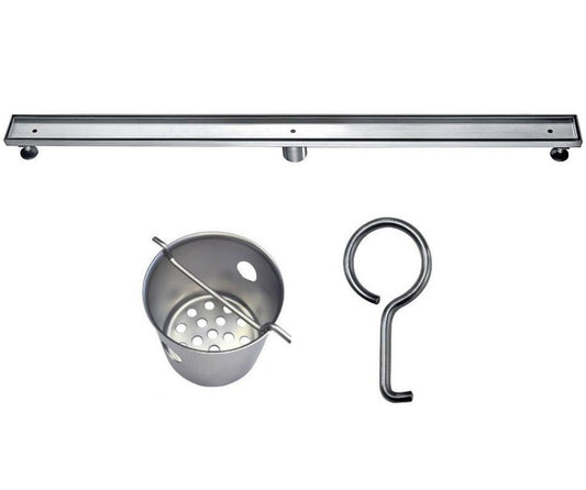 47 Inch Tile Insert Linear Drain with Adjustable Leveling Feet