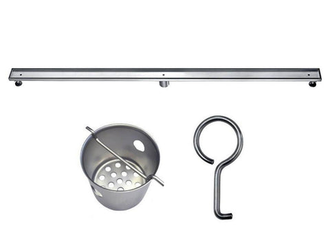 59 Inch Tile Insert Linear Drain with Adjustable Leveling Feet