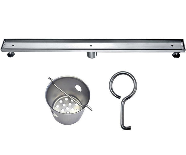 36 Inch Tile Insert Linear Drain with Adjustable Leveling Feet