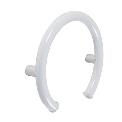Round Curved Shower Grab Rails, Ponte Giulio Maxima Round Grab Bars in White