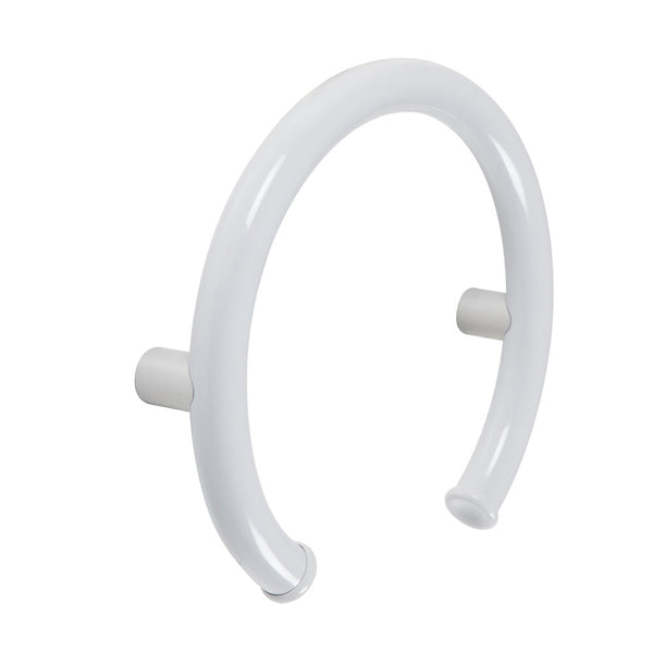 Curved Shower Grab Bars, Ponte Giulio Maxima Round Grab Bars in Ivory