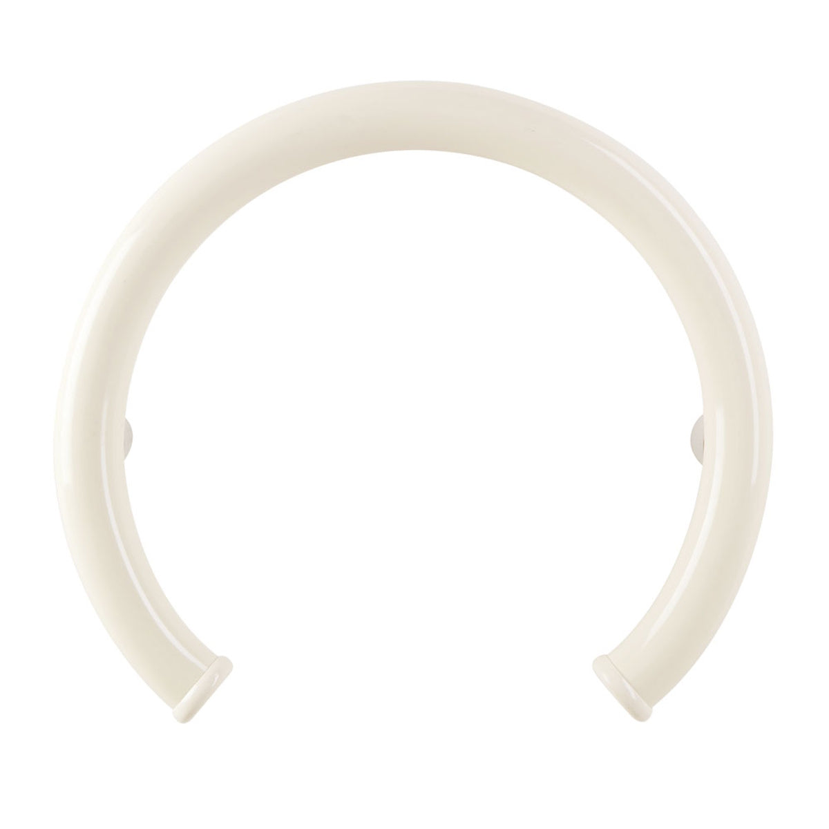 Curved Shower Grab Bars, Ponte Giulio Maxima Round Grab Bars in Ivory