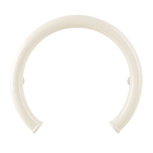 Curved Shower Grab Bars, Ponte Giulio Maxima Round Grab Bars in Ivory
