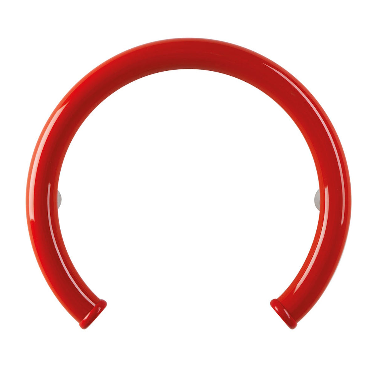 Round Curved Shower Grab Rails, Ponte Giulio Maxima Round Grab Bars in White