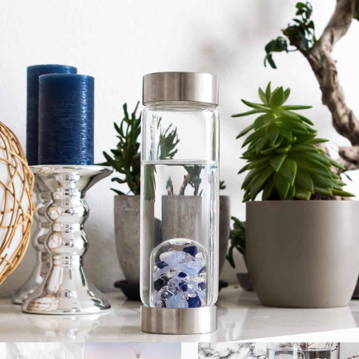 VitaJuwel ViA Gem Water Bottle with GemPod Crystals