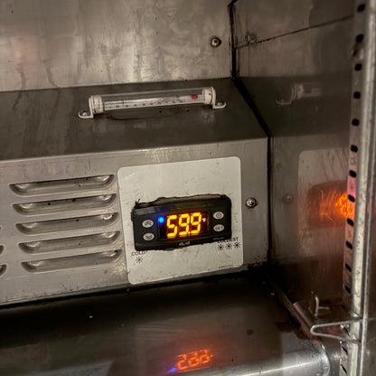 Genuine OEM Eliwell EWPlus 974 digital freezer thermostat controller, 120V, used and installed by real technicians in restaurants and marketplaces