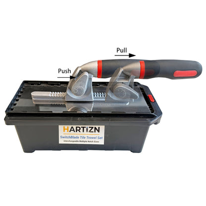 Interchangeable Tile Plastering Trowel Set with 6 Notched Blades