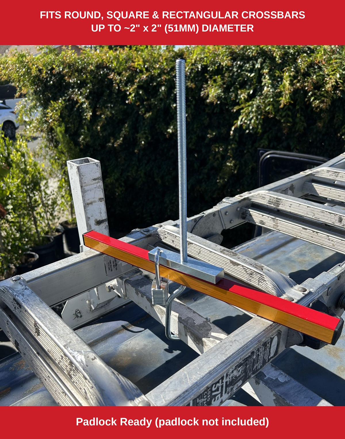Ladder Rack Lock – Fits 2" Round & Square Crossbars