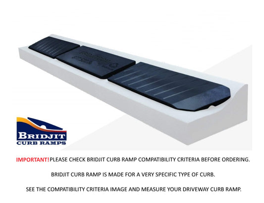 Bridjit Driveway Curb Ramp for Low Clearance Vehicles – Reduces Jarring & Scraping – Measure Before Ordering – Not Universal Fit