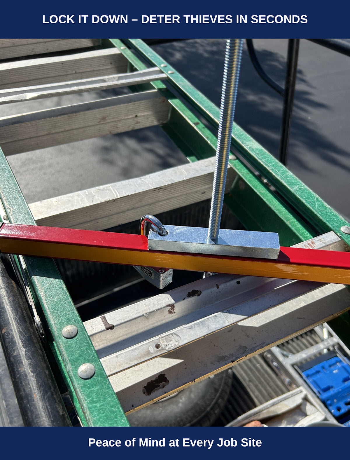 LockyMe J-Bolt Ladder Lock for Truck Racks