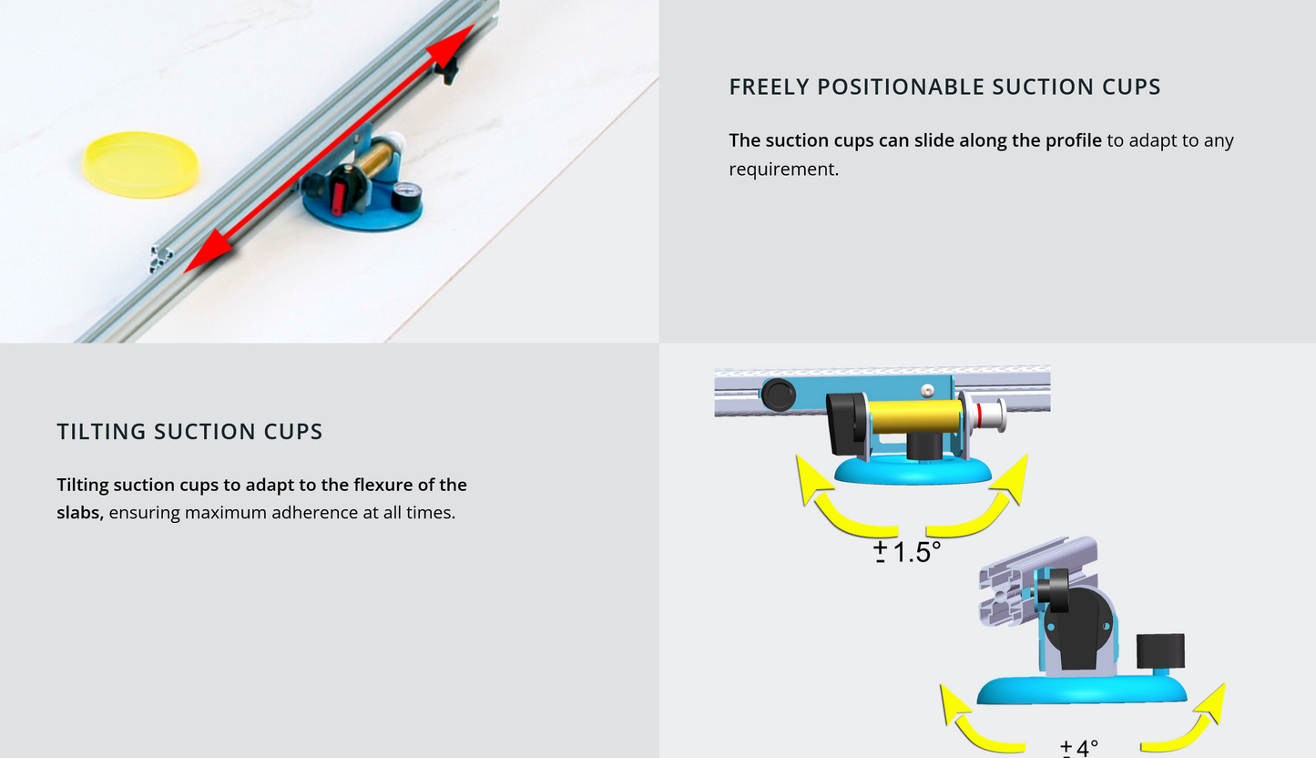 Sigma Kera 424 Handles Kit for Large Format Tile Lifter 1A4, 1A5 and 1D2