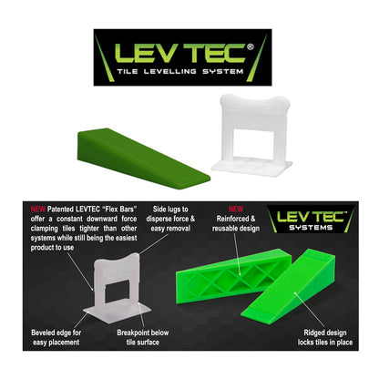 LevTec Tile Leveling Clips 2000 Bulk Pack