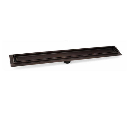 Oil Rubbed Bronze tile insert linear drain 