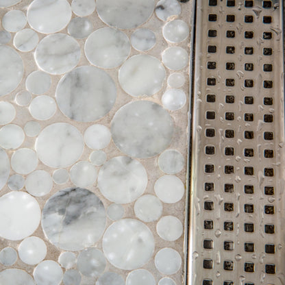 60 Inch Side Outlet Linear Shower Drain with Hair Trap by SereneDrains