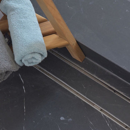 Tile Insert Linear Drain, Brushed Stainless Steel, Tile-In Modern Linear Drain