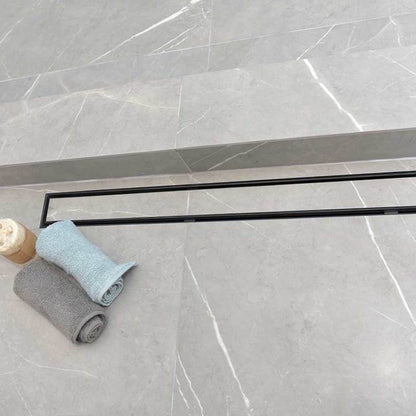Modern Black Stainless Steel Linear Shower Drain for Tile Floors