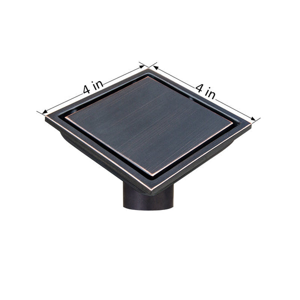 Oil Rubber Bronze Stainless Steel 4 Inch and 6 Inch Shower Drains, Concealed Flange Design