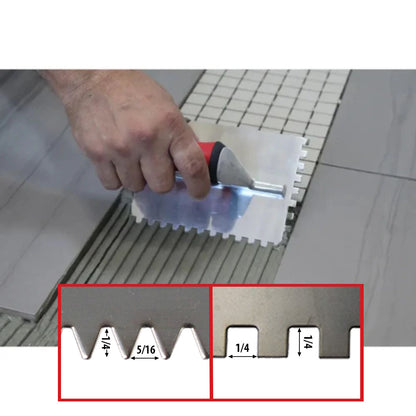 Mini Notched Trowels for Tile and Plastering, Set of 2