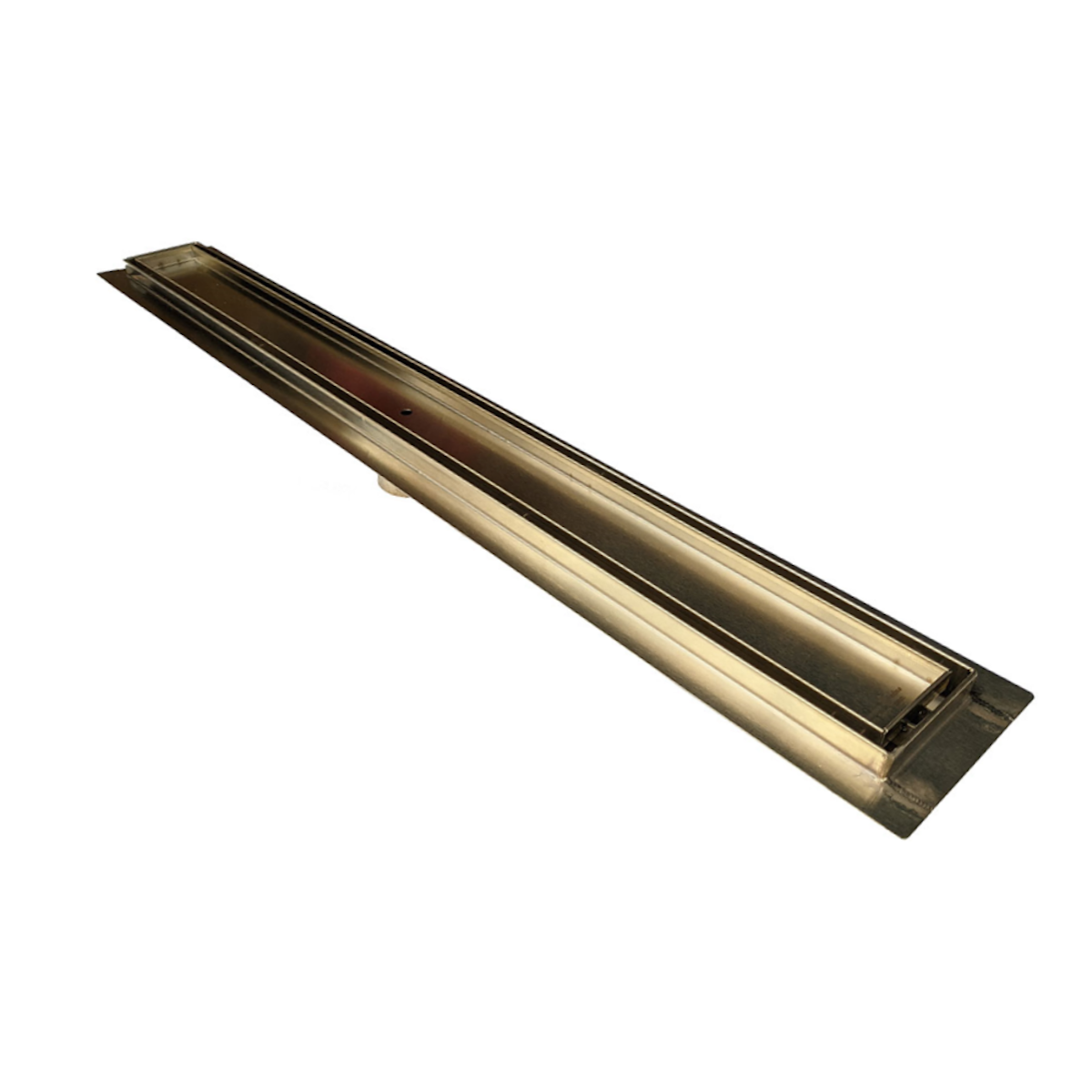 Gold Tile Insert Linear Shower Drain, Designer Gold Bathroom Floor Drain