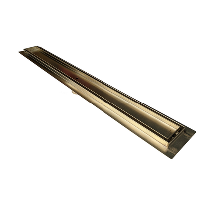 Gold Tile Insert Linear Shower Drain, Designer Gold Bathroom Floor Drain
