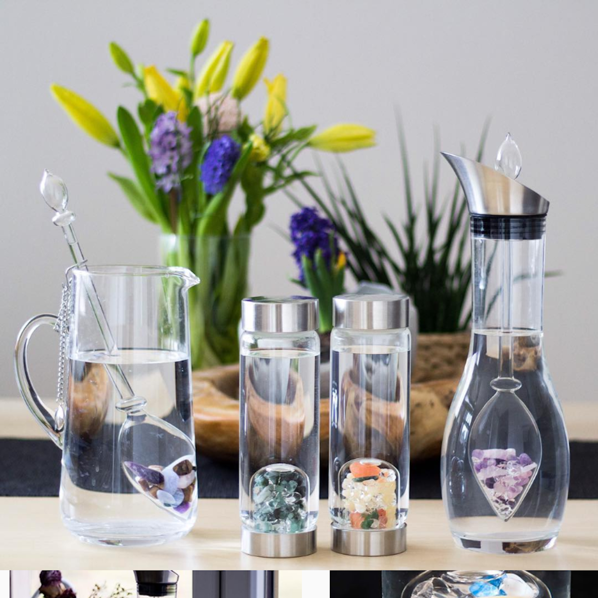 VitaJuwel Era Gem Water Decanter with Gemstone Vial