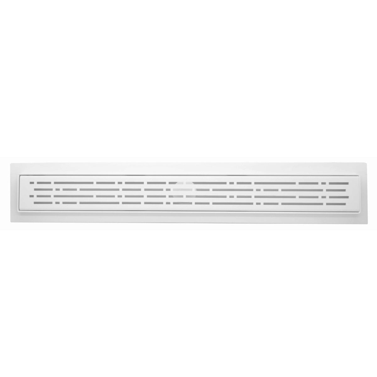 Matte White Linear Shower Drains, Stainless Steel Broken Lane Design by SereneDrains
