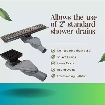 SereneDrains WOW Drain™ Horizontal Side Discharge Outlet with Drain Kits