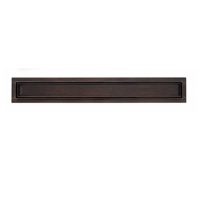 Oil Rubbed Bronze Linear Shower Drain, Tile Insert Grate, 304 Stainless Steel