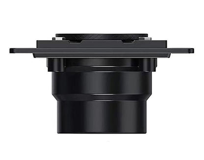 5 Inch Brushed Solid Flat Cover Square Drain with Hair Strainer and Base Flange