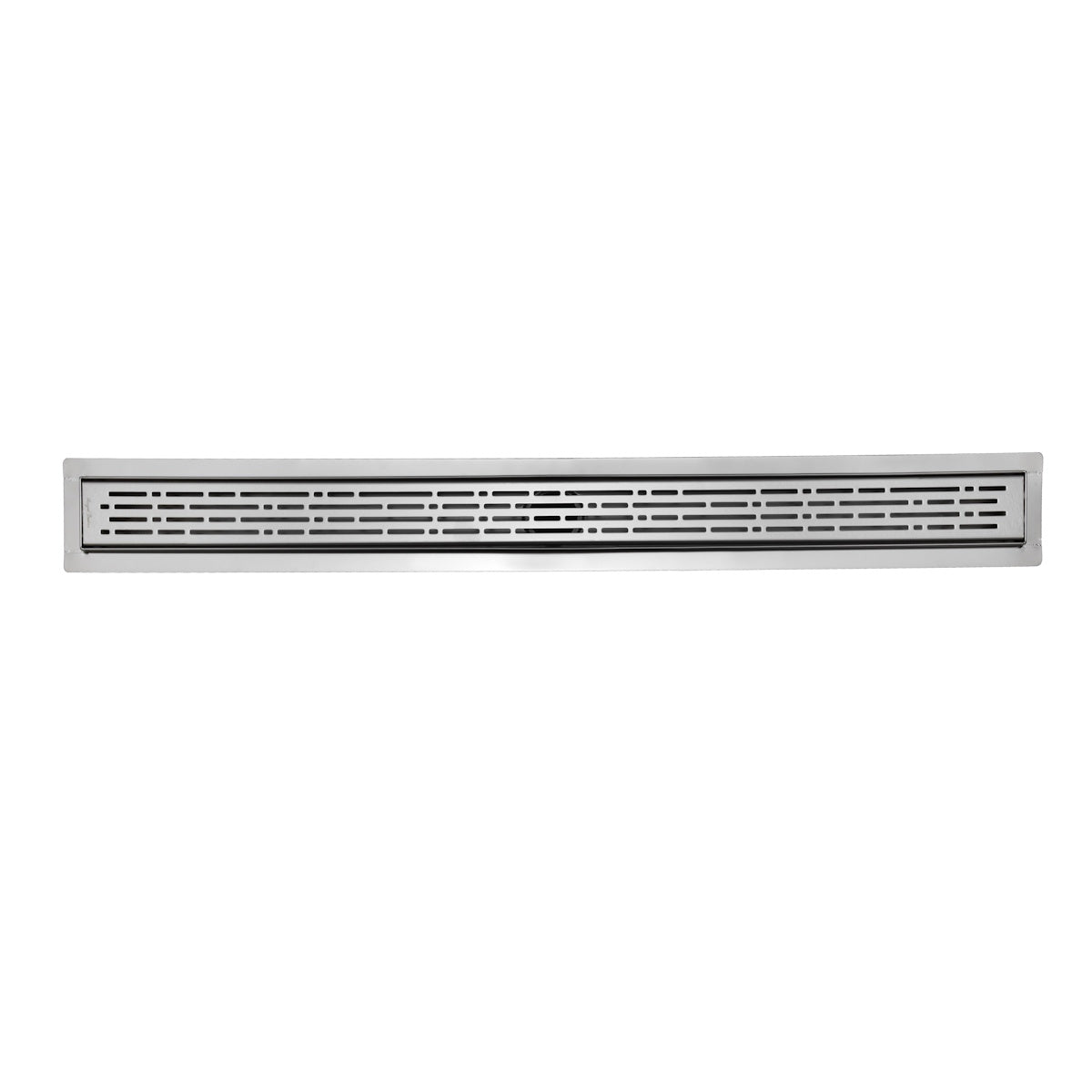 72 Inch Linear Shower Drain, Broken Lane Design, Brushed Nickel by SereneDrains
