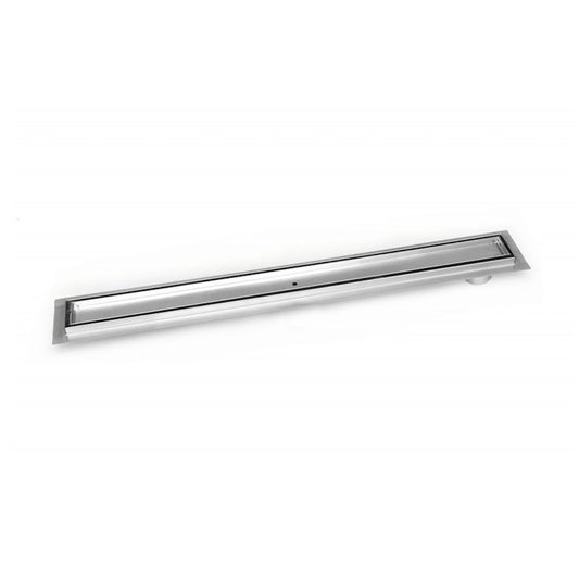 Offset Linear Shower Drain, 16 Inch, Premium Stainless Steel, SereneDrains