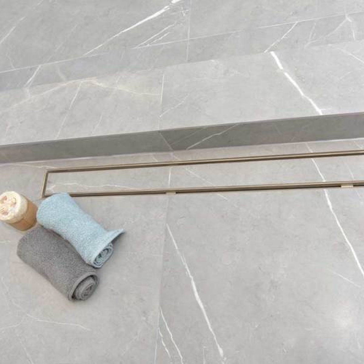 SereneDrains Side Discharge Vertical-to-Horizontal Converter with Tile Insert Linear Drain Kit