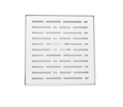 White 6 Square Drain Cover with Hair Trap and Base Flange Kit – Broken Lane Design