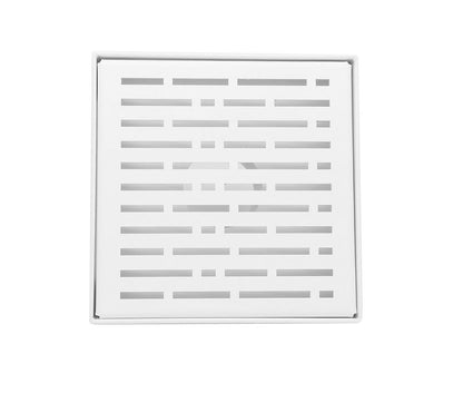 SereneDrains 6 Inch Matte White Shower Drain