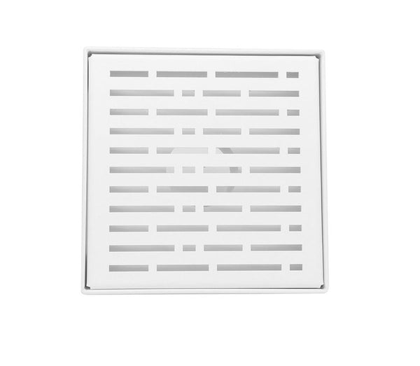 SereneDrains 6 Inch Matte White Shower Drain