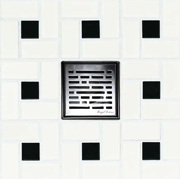 4 Inch Brushed Shower Drain Kit with Hair Trap and Base Flange – Broken Lane Design