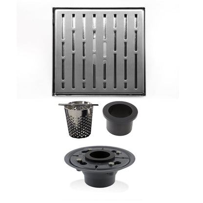 Best Shower Drains for Small Bathrooms, 6 Inch with Hair Trap and Drain Flange